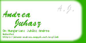 andrea juhasz business card